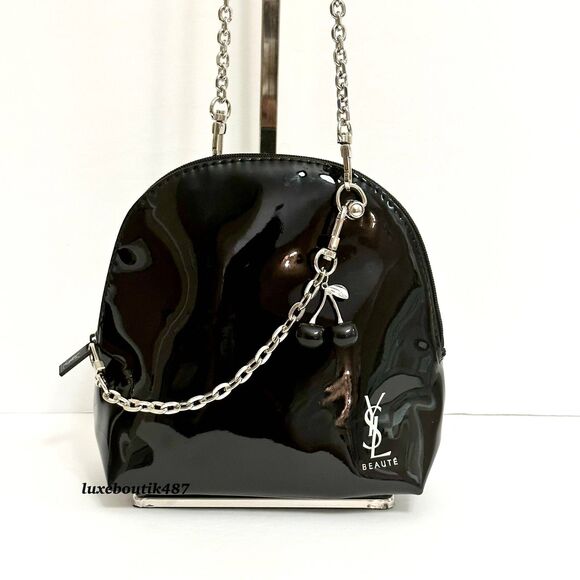 Saint Laurent YSL Beauty Black Cosmetic Pouch Bag